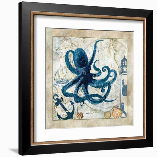 Nautical Octopus-Jill Meyer-Framed Art Print