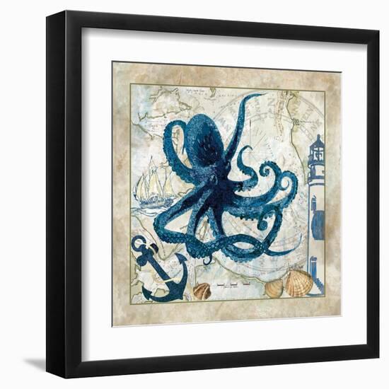 Nautical Octopus-Jill Meyer-Framed Art Print