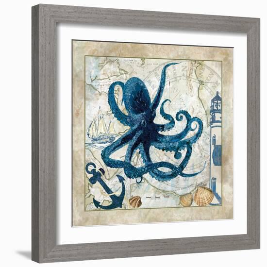 Nautical Octopus-Jill Meyer-Framed Art Print