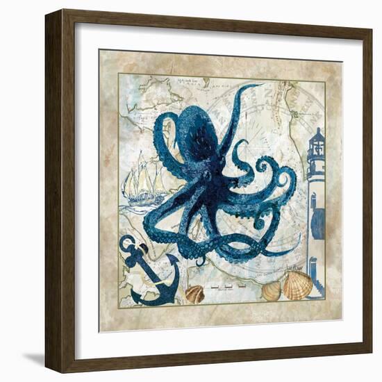 Nautical Octopus-Jill Meyer-Framed Art Print