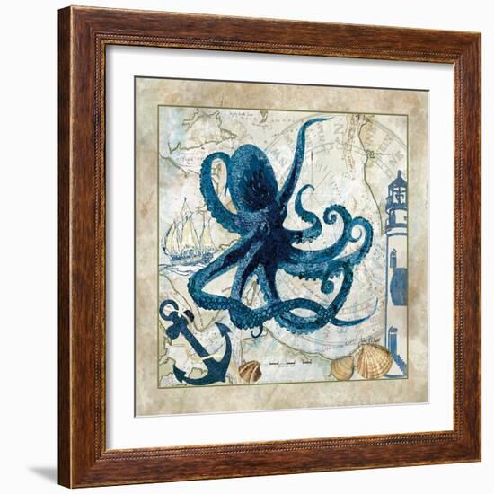 Nautical Octopus-Jill Meyer-Framed Art Print