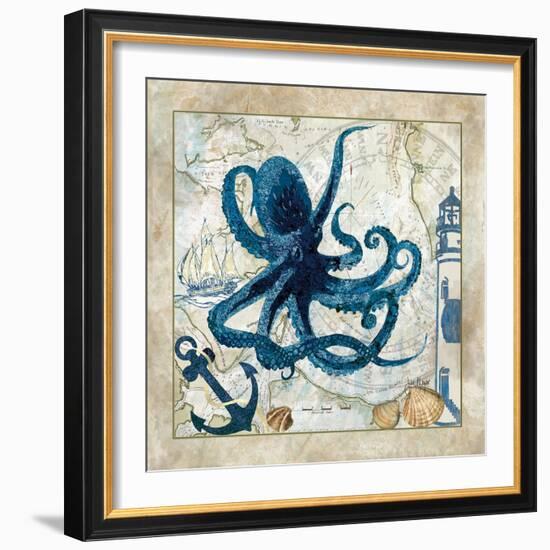 Nautical Octopus-Jill Meyer-Framed Art Print
