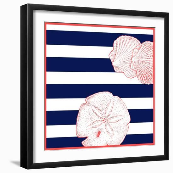 Nautical Sand Dollar-null-Framed Giclee Print