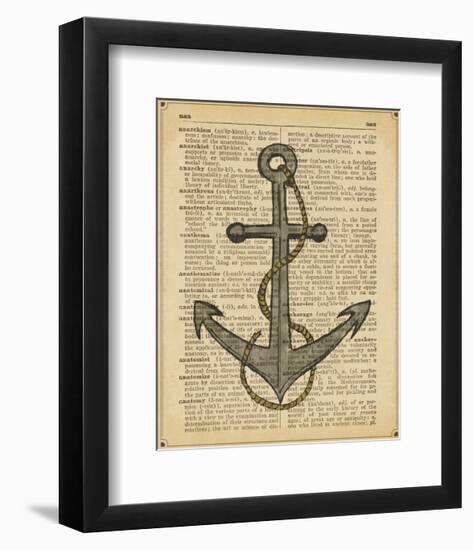 Nautical Series - Anchor-Sparx Studio-Framed Art Print