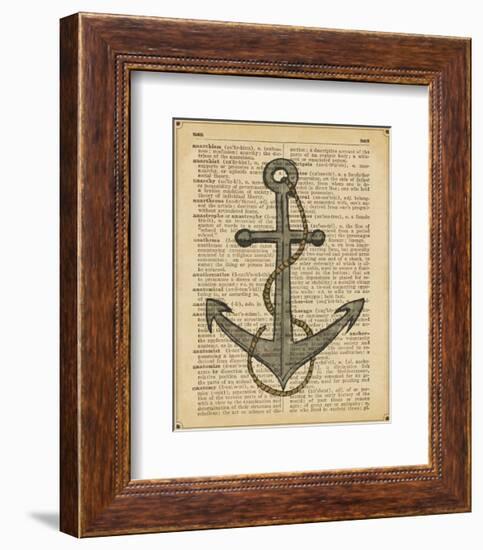 Nautical Series - Anchor-Sparx Studio-Framed Art Print