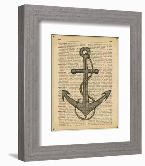 Nautical Series - Anchor-Sparx Studio-Framed Art Print
