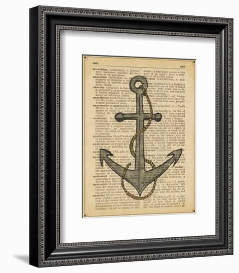 Nautical Series - Anchor-Sparx Studio-Framed Art Print