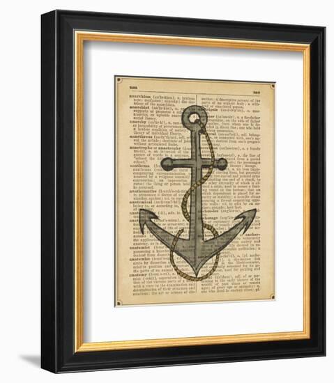 Nautical Series - Anchor-Sparx Studio-Framed Art Print