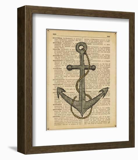 Nautical Series - Anchor-Sparx Studio-Framed Art Print