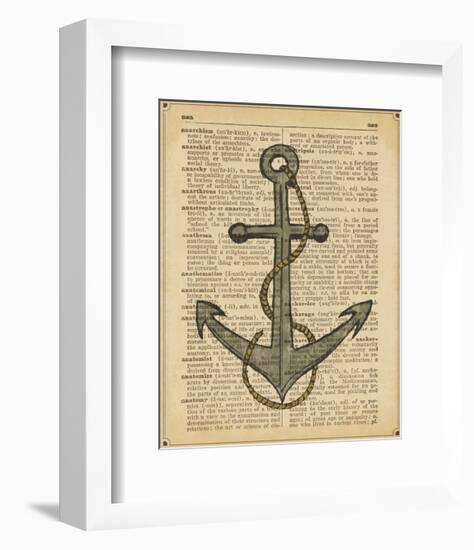 Nautical Series - Anchor-Sparx Studio-Framed Art Print