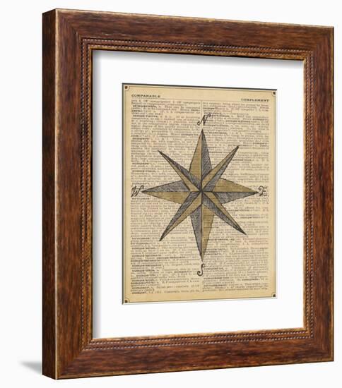 Nautical Series - Nautical Star-Sparx Studio-Framed Art Print