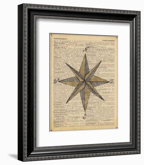 Nautical Series - Nautical Star-Sparx Studio-Framed Art Print