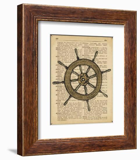 Nautical Series - Ship Wheel-Sparx Studio-Framed Art Print