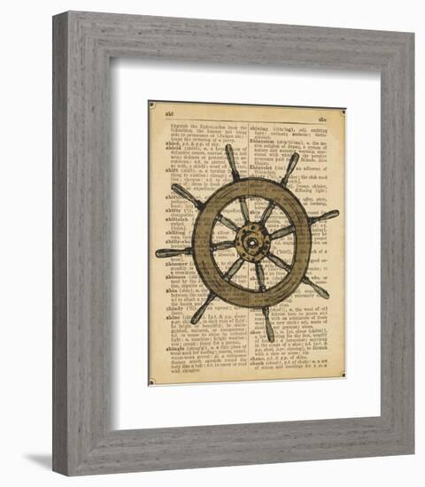 Nautical Series - Ship Wheel-Sparx Studio-Framed Art Print