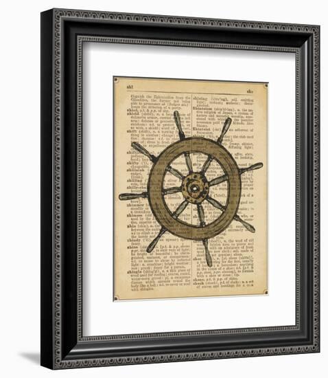 Nautical Series - Ship Wheel-Sparx Studio-Framed Art Print