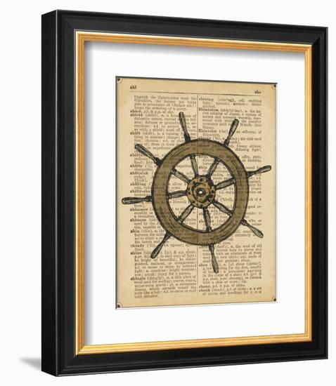 Nautical Series - Ship Wheel-Sparx Studio-Framed Art Print