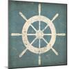 Nautical Shipwheel Blue-Ryan Fowler-Mounted Art Print