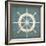 Nautical Shipwheel Blue-Ryan Fowler-Framed Art Print