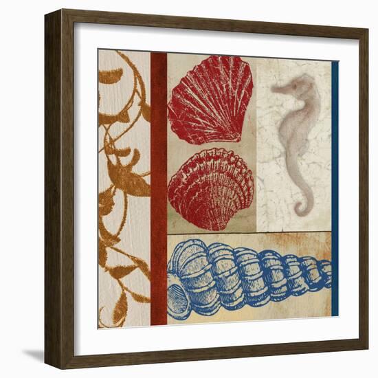 Nautical Surroundings Squares II-Elizabeth Medley-Framed Art Print