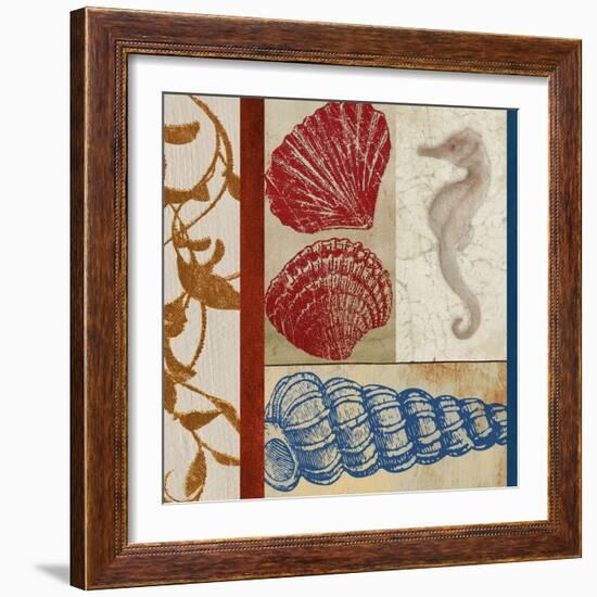 Nautical Surroundings Squares II-Elizabeth Medley-Framed Art Print