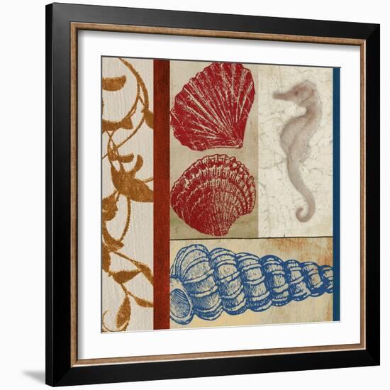 Nautical Surroundings Squares II-Elizabeth Medley-Framed Art Print