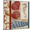 Nautical Surroundings Squares II-Elizabeth Medley-Mounted Art Print