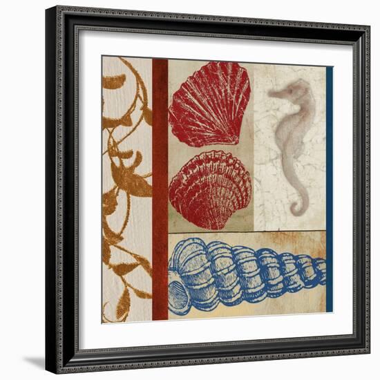 Nautical Surroundings Squares II-Elizabeth Medley-Framed Art Print