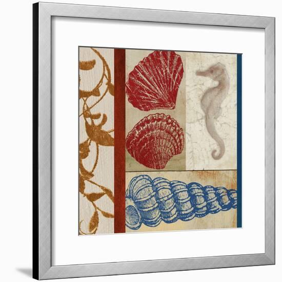 Nautical Surroundings Squares II-Elizabeth Medley-Framed Art Print