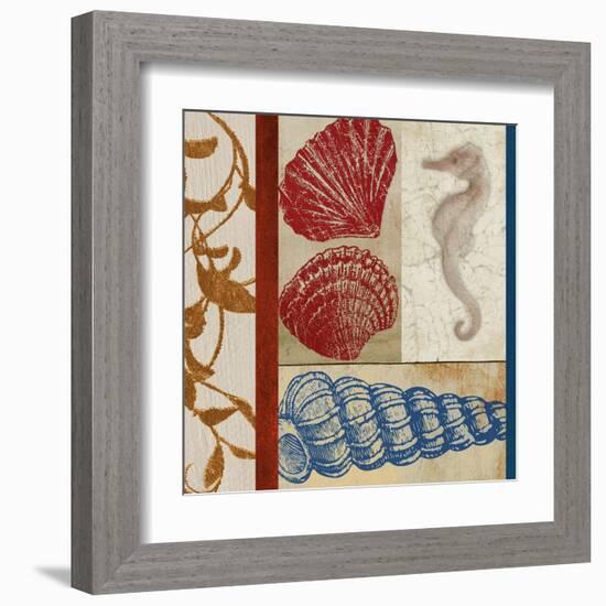 Nautical Surroundings Squares II-Elizabeth Medley-Framed Art Print