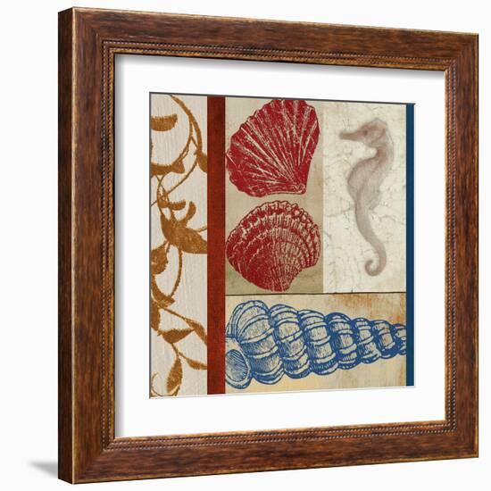 Nautical Surroundings Squares II-Elizabeth Medley-Framed Art Print