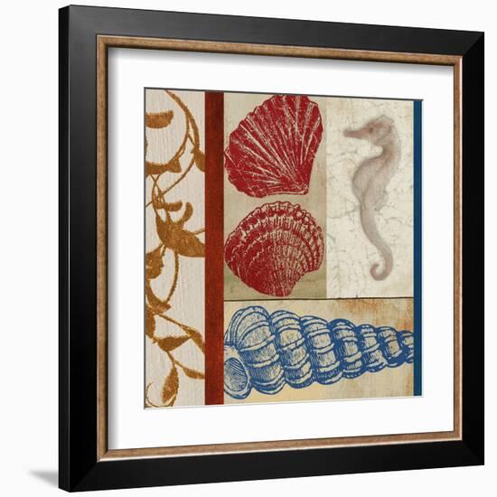 Nautical Surroundings Squares II-Elizabeth Medley-Framed Art Print