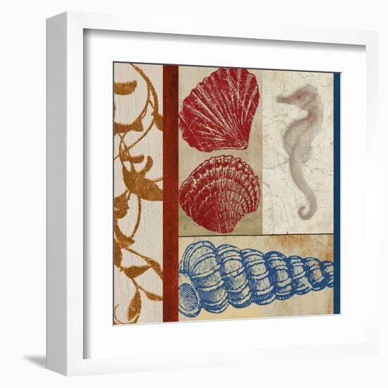 Nautical Surroundings Squares II-Elizabeth Medley-Framed Art Print