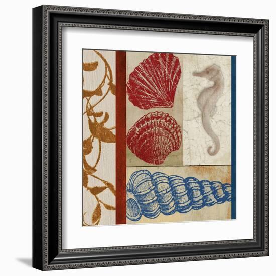 Nautical Surroundings Squares II-Elizabeth Medley-Framed Art Print