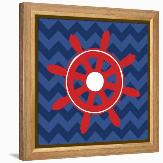 Nautical Wheel-N. Harbick-Framed Stretched Canvas