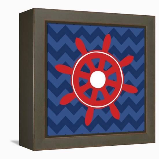 Nautical Wheel-N. Harbick-Framed Stretched Canvas