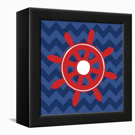 Nautical Wheel-N. Harbick-Framed Stretched Canvas