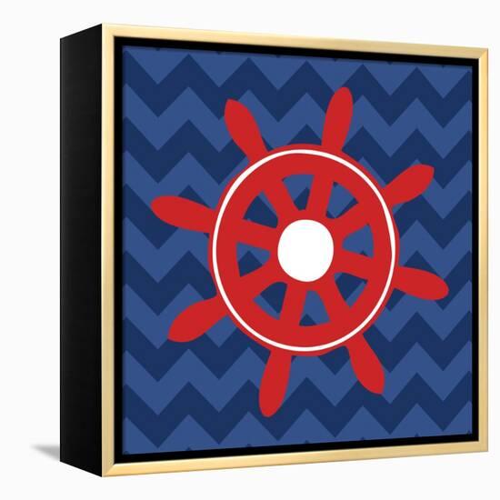 Nautical Wheel-N. Harbick-Framed Stretched Canvas