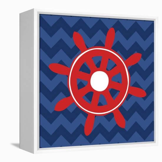 Nautical Wheel-N. Harbick-Framed Stretched Canvas