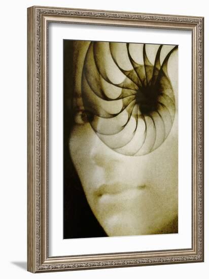 Nautilus And Woman's Face-Hannah Gal-Framed Photographic Print