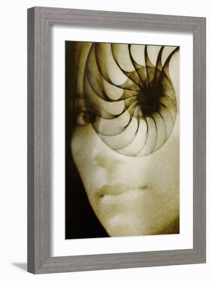 Nautilus And Woman's Face-Hannah Gal-Framed Photographic Print