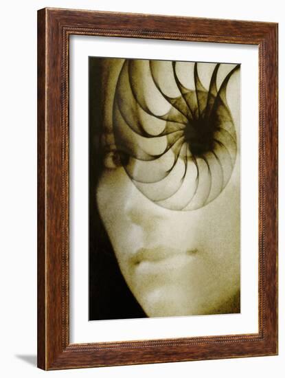 Nautilus And Woman's Face-Hannah Gal-Framed Photographic Print