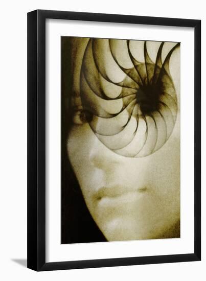 Nautilus And Woman's Face-Hannah Gal-Framed Photographic Print