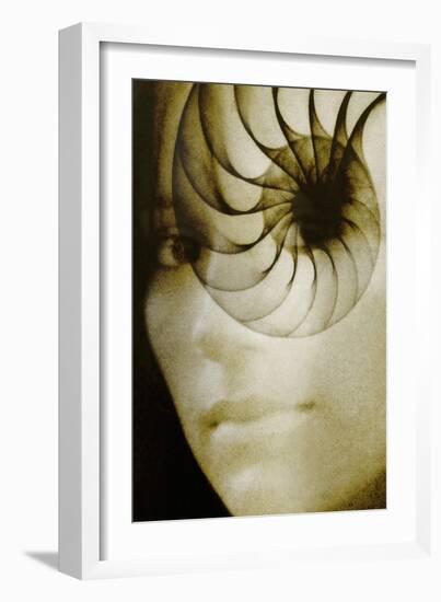 Nautilus And Woman's Face-Hannah Gal-Framed Photographic Print