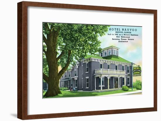 Nauvoo, Illinois, Exterior View of the Hotel Nauvoo-Lantern Press-Framed Art Print