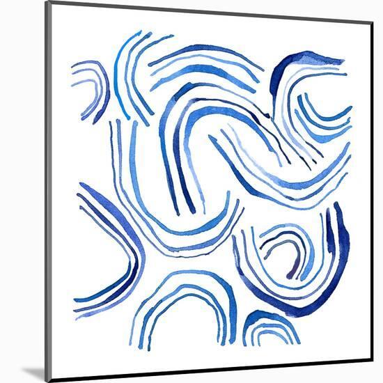 NauWater Swirl    ripples, water, nautical-Robbin Rawlings-Mounted Art Print