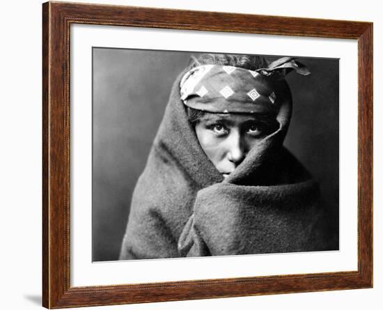 Navajo Boy, C1904-Edward S^ Curtis-Framed Photographic Print