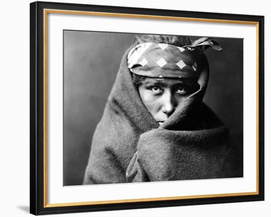 Navajo Boy, C1904-Edward S^ Curtis-Framed Photographic Print