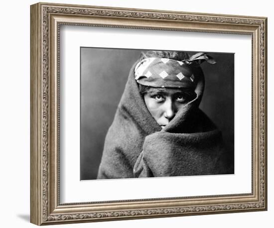 Navajo Boy, C1904-Edward S^ Curtis-Framed Photographic Print