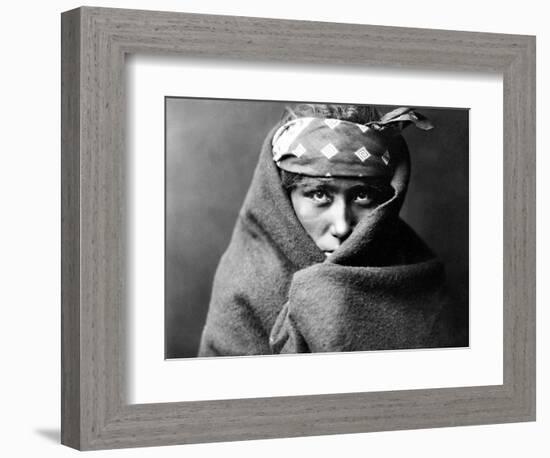 Navajo Boy, C1904-Edward S^ Curtis-Framed Photographic Print