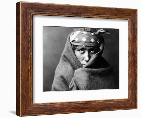 Navajo Boy, C1904-Edward S^ Curtis-Framed Photographic Print